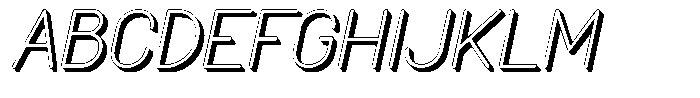 Amu Shadow Italic Font UPPERCASE