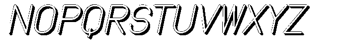 Amu Shadow Italic Font UPPERCASE