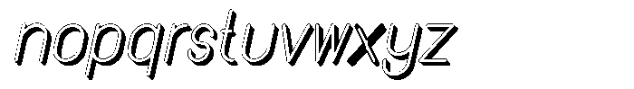 Amu Shadow Italic Font LOWERCASE