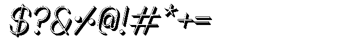 Amu Shadow Light Italic Font OTHER CHARS