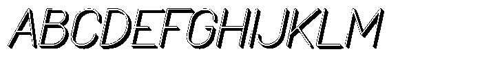 Amu Shadow Light Italic Font UPPERCASE