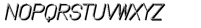 Amu Shadow Light Italic Font UPPERCASE