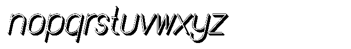Amu Shadow Light Italic Font LOWERCASE