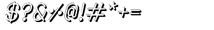Amu Shadow Medium Italic Font OTHER CHARS