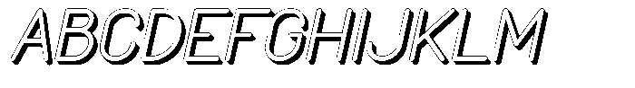 Amu Shadow Medium Italic Font UPPERCASE