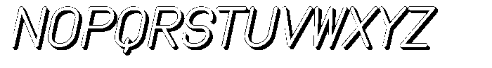 Amu Shadow Medium Italic Font UPPERCASE