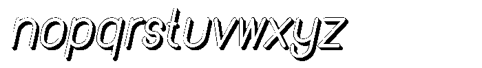 Amu Shadow Medium Italic Font LOWERCASE