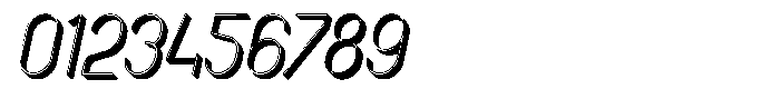Amu Shadow Thin Italic Font OTHER CHARS