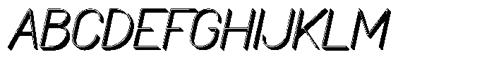 Amu Shadow Thin Italic Font UPPERCASE