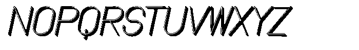 Amu Shadow Thin Italic Font UPPERCASE