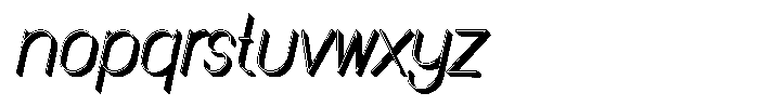 Amu Shadow Thin Italic Font LOWERCASE