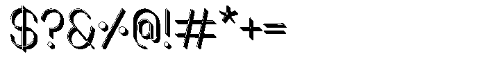 Amu Shadow Thin Font OTHER CHARS