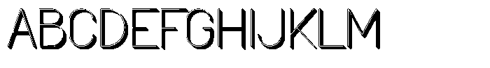 Amu Shadow Thin Font UPPERCASE