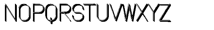 Amu Shadow Thin Font UPPERCASE