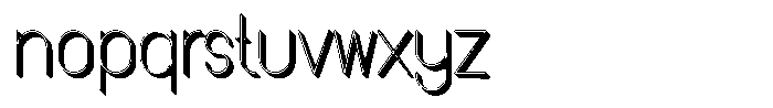 Amu Shadow Thin Font LOWERCASE
