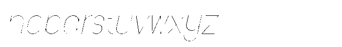 Amu Thin Italic Font LOWERCASE