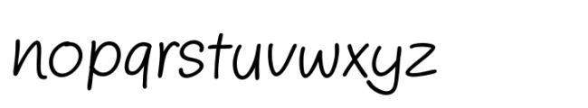 Amys Hand Medium Italic Font LOWERCASE