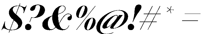AmazoniaItalicVAR BlackContrastItalic Instance Font OTHER CHARS