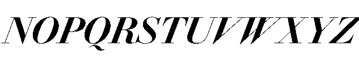 AmazoniaItalicVAR CondensedExtraBoldContrastItalic Instance Font UPPERCASE