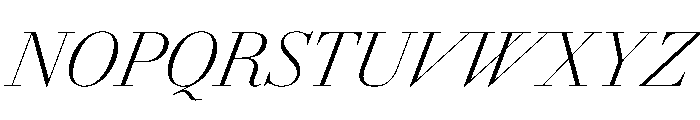 AmazoniaItalicVAR CondensedExtraLightContrastItalic Instance Font UPPERCASE