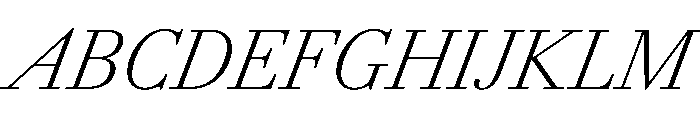 AmazoniaItalicVAR CondensedExtraLightItalic Instance Font UPPERCASE