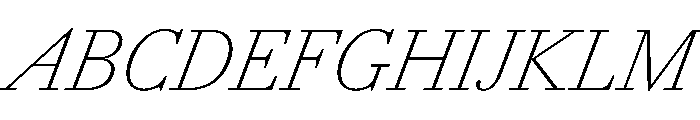AmazoniaItalicVAR CondensedThinItalic Instance Font UPPERCASE