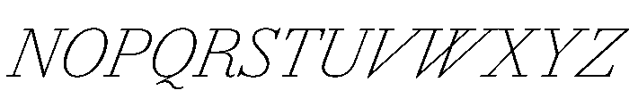 AmazoniaItalicVAR CondensedThinItalic Instance Font UPPERCASE