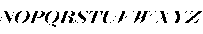 AmazoniaItalicVAR ExpandedBlackContrastItalic Instance Font UPPERCASE