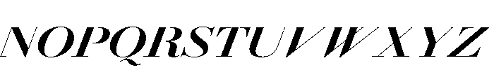 AmazoniaItalicVAR ExpandedExtraBoldContrastItalic Instance Font UPPERCASE