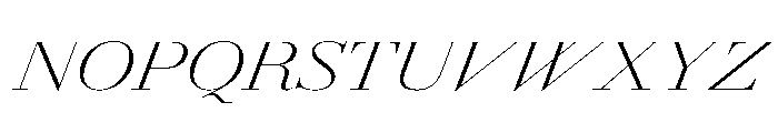AmazoniaItalicVAR ExpandedExtraLightContrastItalic Instance Font UPPERCASE