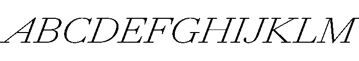 AmazoniaItalicVAR ExpandedExtraLightItalic Instance Font UPPERCASE