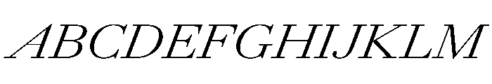 AmazoniaItalicVAR ExpandedLightItalic Instance Font UPPERCASE