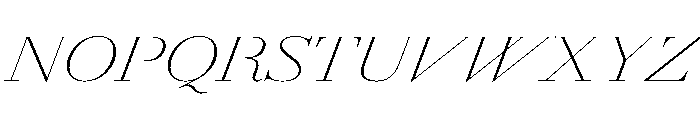 AmazoniaItalicVAR ExpandedThinContrastItalic Instance Font UPPERCASE