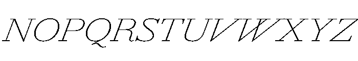 AmazoniaItalicVAR ExpandedThinItalic Instance Font UPPERCASE
