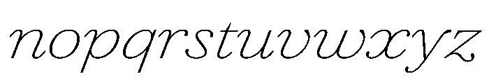 AmazoniaItalicVAR ExpandedThinItalic Instance Font LOWERCASE