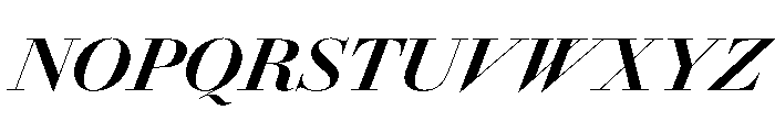 AmazoniaItalicVAR ExtraBoldContrastItalic Instance Font UPPERCASE