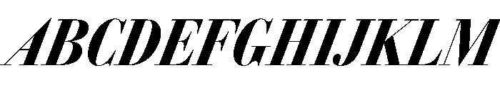 AmazoniaItalicVAR ExtraCondensedBlackContrastItalic Instance Font UPPERCASE