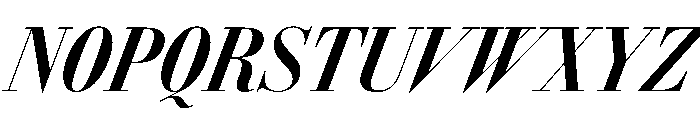 AmazoniaItalicVAR ExtraCondensedBoldContrastItalic Instance Font UPPERCASE