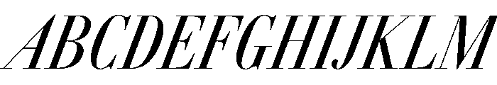 AmazoniaItalicVAR ExtraCondensedContrastItalic Instance Font UPPERCASE