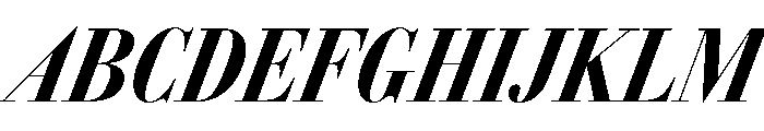 AmazoniaItalicVAR ExtraCondensedExtraBoldContrastItalic Instance Font UPPERCASE