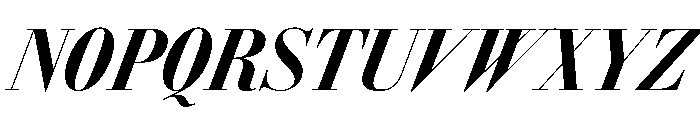 AmazoniaItalicVAR ExtraCondensedExtraBoldContrastItalic Instance Font UPPERCASE