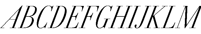 AmazoniaItalicVAR ExtraCondensedExtraLightContrastItalic Instance Font UPPERCASE