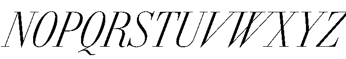 AmazoniaItalicVAR ExtraCondensedExtraLightContrastItalic Instance Font UPPERCASE