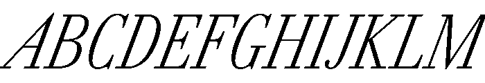 AmazoniaItalicVAR ExtraCondensedExtraLightItalic Instance Font UPPERCASE