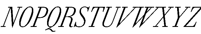 AmazoniaItalicVAR ExtraCondensedExtraLightItalic Instance Font UPPERCASE