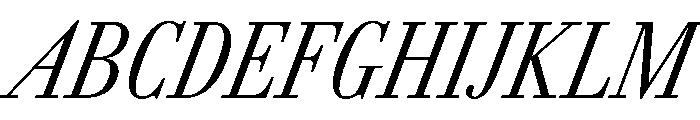 AmazoniaItalicVAR ExtraCondensedLightItalic Instance Font UPPERCASE