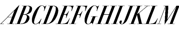 AmazoniaItalicVAR ExtraCondensedMediumContrastItalic Instance Font UPPERCASE