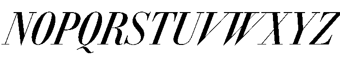 AmazoniaItalicVAR ExtraCondensedMediumContrastItalic Instance Font UPPERCASE
