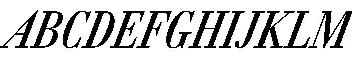 AmazoniaItalicVAR ExtraCondensedMediumItalic Instance Font UPPERCASE