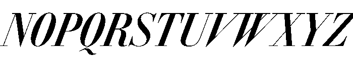 AmazoniaItalicVAR ExtraCondensedSemiBoldContrastItalic Instance Font UPPERCASE